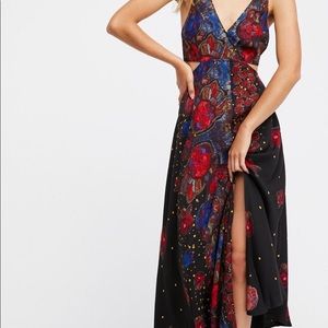Free People Side Cutout Midi Dress